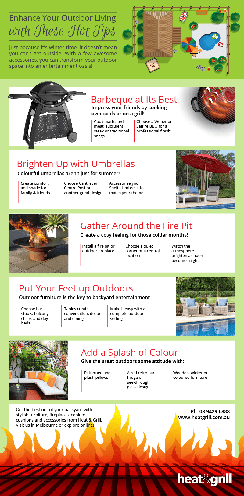 Enhance your Outdoor Living with these Hot Tips – Infographic