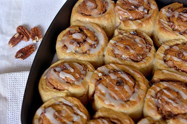 Butterscotch and Pecan Cinnamon Scrolls