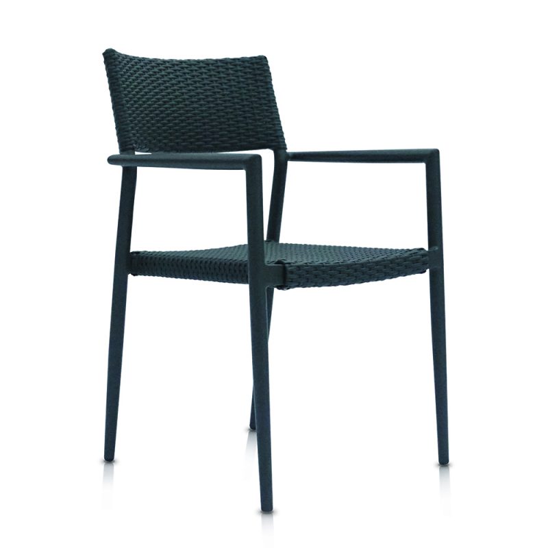 Shelta - Dinan Wicker Chair Charcoal