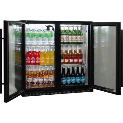 Schmick Black Bar Fridge 2 Door SK190-B