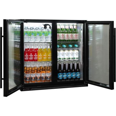 Schmick Black Bar Fridge 2 Door SK190-B