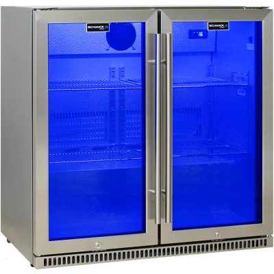 Schmick Stainless Bar Fridge 2 Door SK190-SS