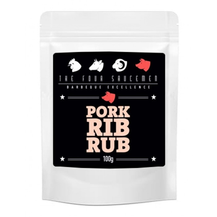 The Four Sauceman Pork Rib Rub Zip Lock Bag 100g